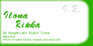 ilona ripka business card